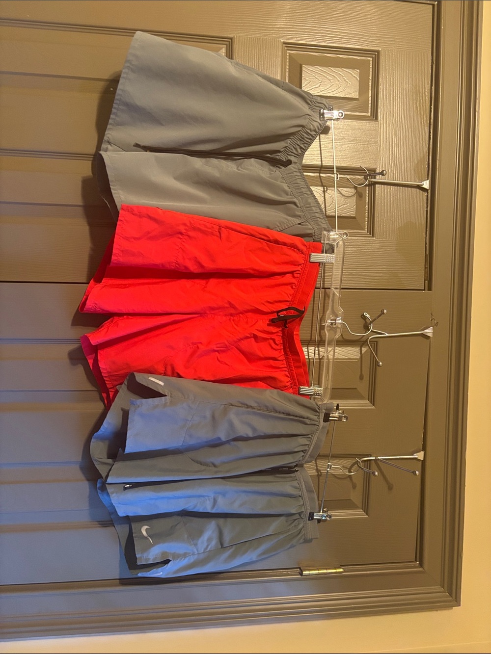 Nike Red and Gray Athletic Shorts Set